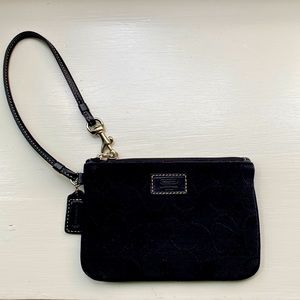 Coach canvas wristlet